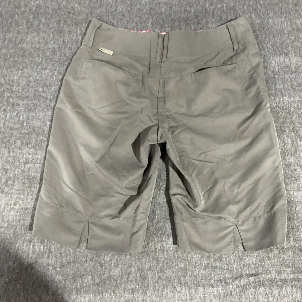 Columbia Gray Water Shorts Womens Mesh Lined Sz  4 Omni Shade Colorful Waistband